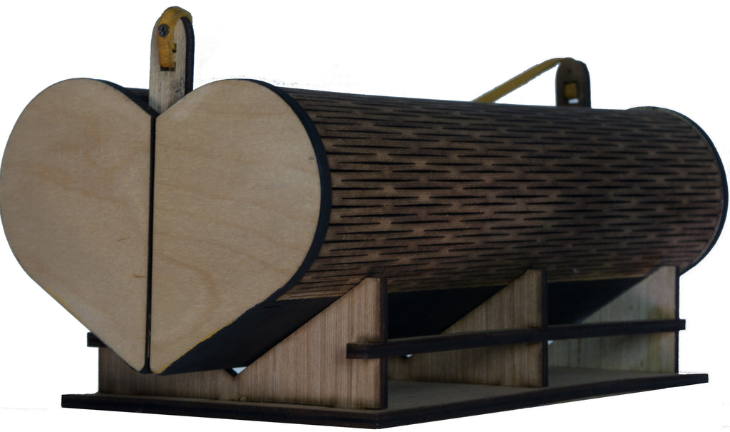 The HEART wooden purse